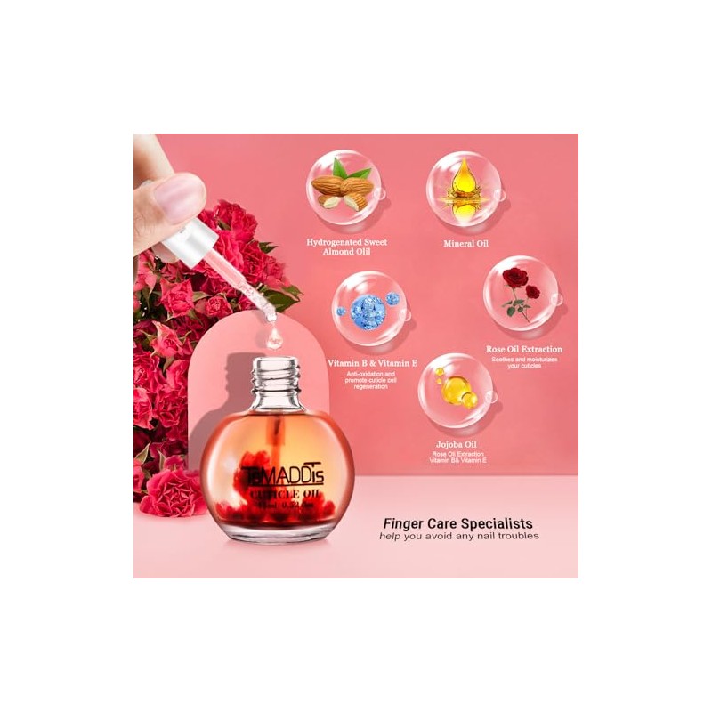 Professional Nail Care Kit with Cuticle Oil and Buffing Tools