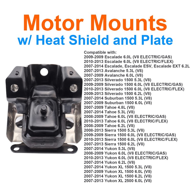 Set of 2, Engine Motor Mount Compatible with Fits 2007-2014