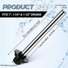 Tandefio 1 Pcs Universal Bar Sink Overflow Pipe Stainless Steel Bar Sink Stopper Strainer Pipe Overflow Plug Bathroom Pipes Fittings for Kitchen Commercial 1", 1-1/4", 1-1/2" Drain