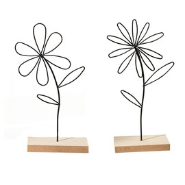 Set of 2 Flower Stands, 24 cm Decorative Stand, Flower Arrangement Ornaments, Metal Ring, Flowers, Decoration, Black, Craft Supplies, Decoration, Table Decoration, Easter Decoration, Spring