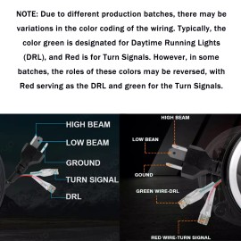 SHENKENUO Brightest 5-3/4" 5.75" inch LED Projector Headlight DRL for Motorcycle Motor