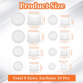 80Pcs 8 Sizes Salt and Pepper Stoppers Plugs, Reusable Salt and Pepper Plugs for Bottom, Salt and Pepper Shaker Plugs for Flower Pots,Bottles,Pipes etc, Easy Installation, 9/11/13/15/17/19/21/24 mm