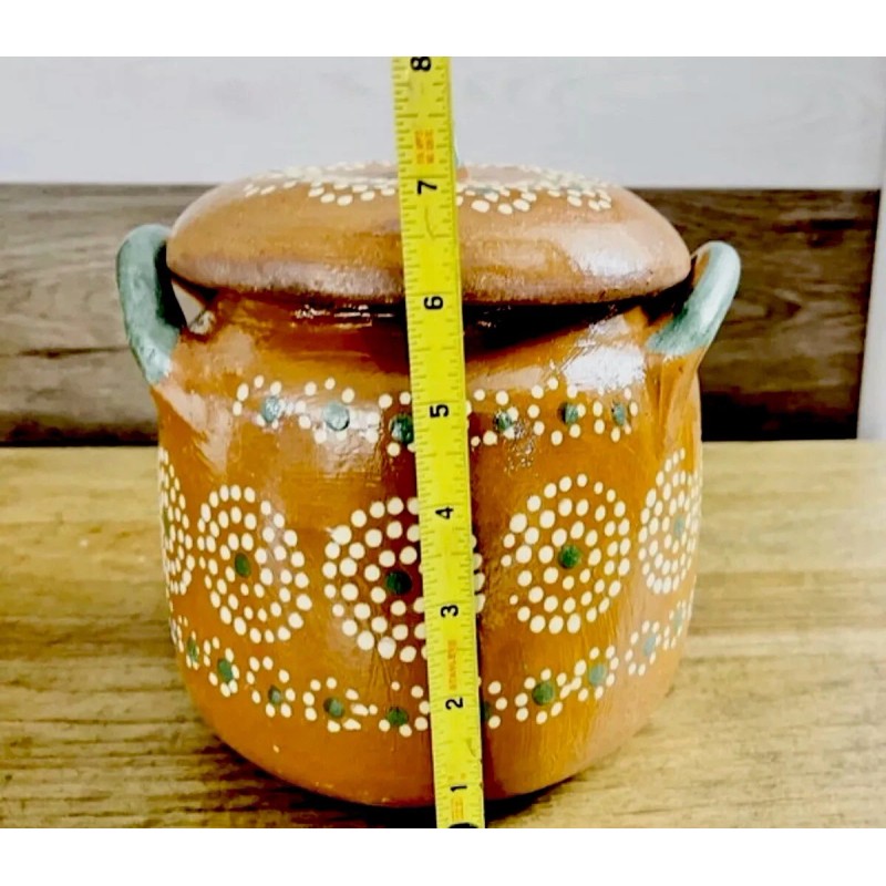Olla de Barro con tapa Terracota Bean Soup Pot with