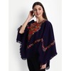 Zamour Indian Kashmiri Women's Poncho/Overcoat Hand Embroidery Paisley Work with
