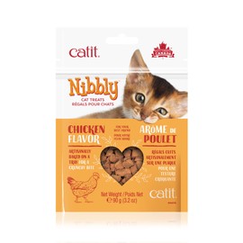 Catit Nibbly Crispy Cat Treats, Chicken – Artisanally Baked Non-Greasy Healthy Cat Treats