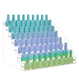 Organizador de 7 niveles para esmalte de uñas, SMFANLIN de varios niveles de acrílico para esmalte de uñas, soporte transparente para almacenamiento de aceite esencial, con capacidad para 70 botellas