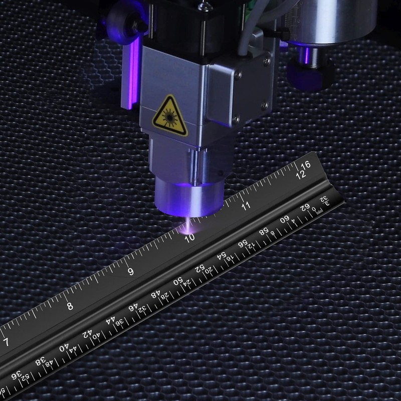Architectural Scale Ruler Set, 2 Pack 12 Inch Aluminum Architect
