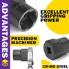 5PCS Bolt Extractor Kit Heavy Duty, 1/2" Drive Impact Lug