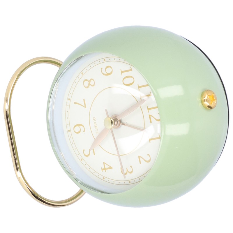 Alarm Clock Silent Non Ticking Metal Paint Power Saving Eye