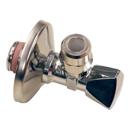 Schell 970090000 Angle Valve with Length Compensation 1/2-Inch Push-On Rosette and Self-Sealing Connection Thread Chrome-Plated