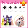 TOAOB 800pcs Black Plastic Googly Wiggle Eyes Self Adhesive Round