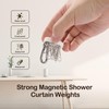8 Pack Shower Curtain Weights, Rubber Covered Magnetic Curtain Weights,
