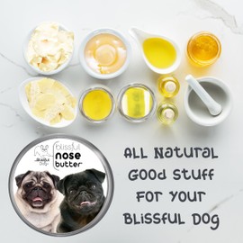 The Blissful Dog Pug Duo Nose Butter, Versatile Dog Nose Balm for Dry Nose, Handcrafted Nose Moisturizer, Easy-to-Apply Dog Essentials, Unscented, 1 oz.