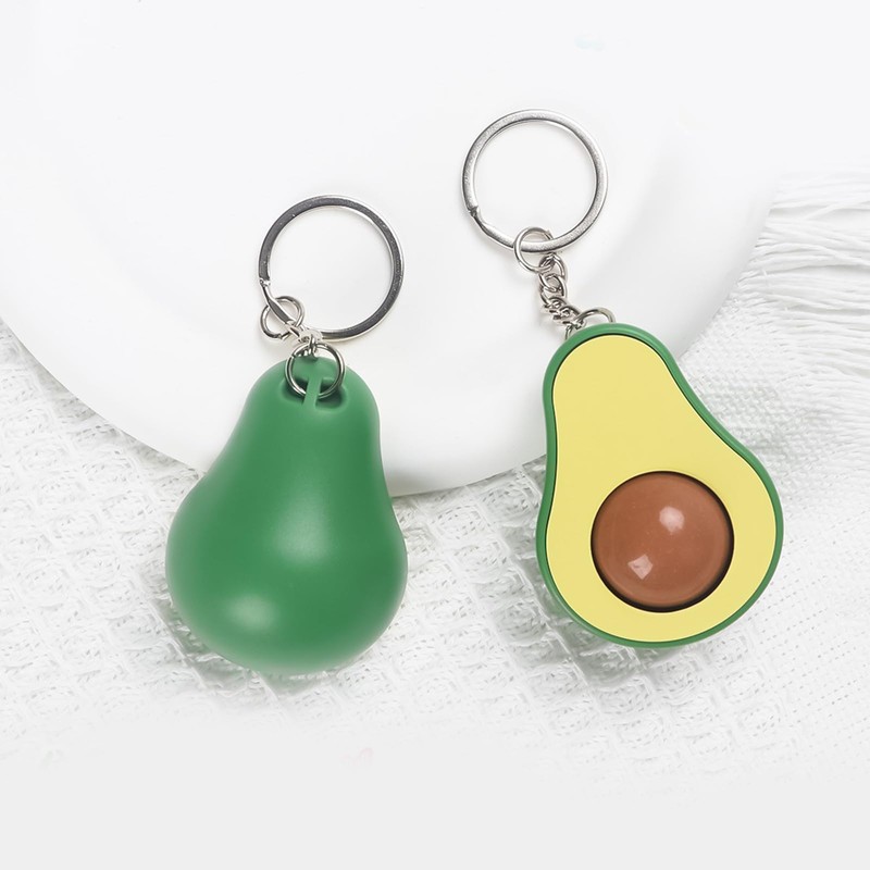 COSSIKA Fun Keychain Avocado Stress Relief Keychain Avocado Massage Bead