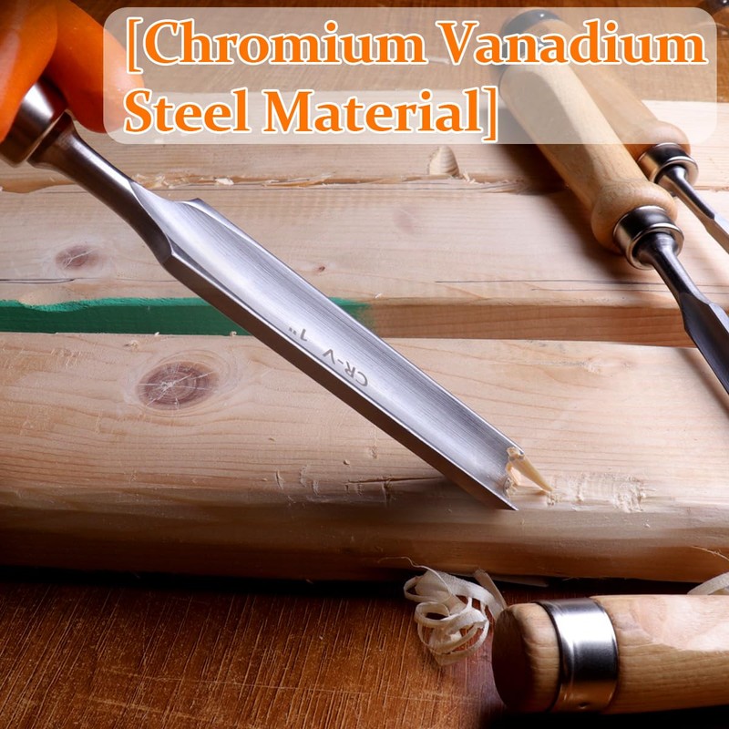 ATOPLEE Wood Chisel Set for Woodworking, 4 pcs Professional Wood