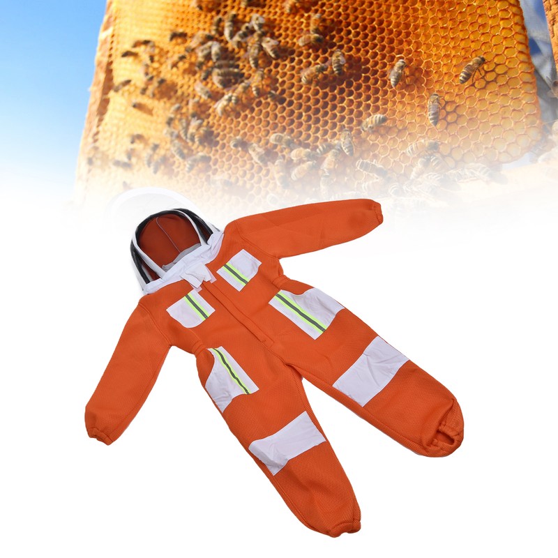 Beekeeping Suit Mesh Breathable Bee Proof Clothing One Piece Protective