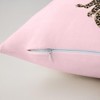 Pink African Cheetah Throw Pillow Covers,Leopard Silhouette Cushion Covers 16"x16"