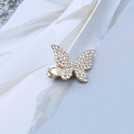 Cimenexe Bohemian Crystal Butterfly Cuff Earring Gold Butterfly Cartilage Earring Cz Butterfly Ear Cuff Earring Rhinestone Butterfly Cartilage Cuff Earring Jewelry for Women and Girls Gifts(right)