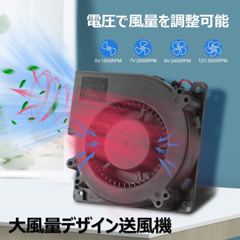 PANO-MOUNTS 4.7 inch (12 cm) DC Brassless Blower Cooling Fan,
