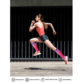 Compression Socks for Women Men, 3 Pairs Graduated Compression Support for Running, Athletic, Cycling