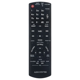 N2QAYB000637 Replacement Remote Control Fit for Panasonic CD Stereo System SC-AKX52 SA-AKX52 SB-AKX52 SC-AKX54 SA-AKX54 SB-AKX54 SC-AKX34 SA-AKX34 SB-AKX34 SC-AKX72 SA-AKXX 72 SB-72WAKX72 SC-AKX34LB-K