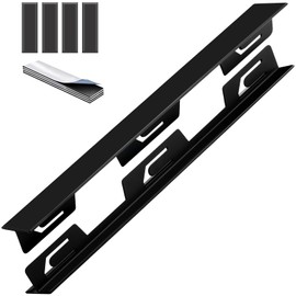 2PCS Kitchen Stove Gap Covers Stainless Steel 16.5~33 Inch Adjustable Oven Gap Filler for Counter Stove Guards Heat Resistant Effectively Protect Cooktop Trim Kit Suitable for Even Surface(Black)