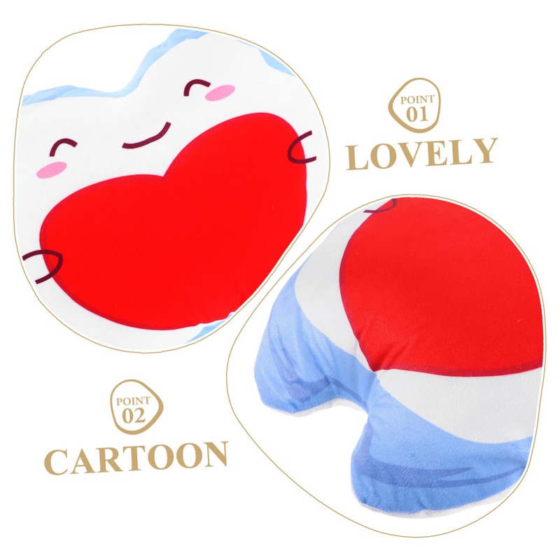 BESPORTBLE Soft Plush Tooth Pillow Back Support Pillow for Sitting