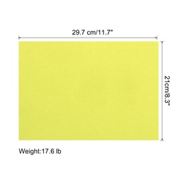 sourcing map 100 Sheets Colored Copy Paper A4 Printer Paper 75gsm Fluorescent Yellow for Office Printing, Document Copying, Invitations, Forms, Art Projects