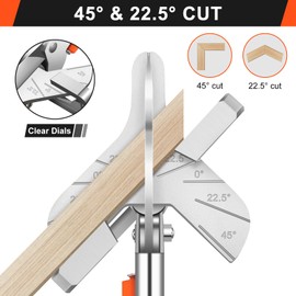 Gugxiom Multi Angle Gehrungsschere Cutter, 22,5 bis 45 Grad einstellbare Gehrungsschere Schneidwerkzeug, für das Schneiden von Holz Formteil PVC Kunststoff Formteil Trim
