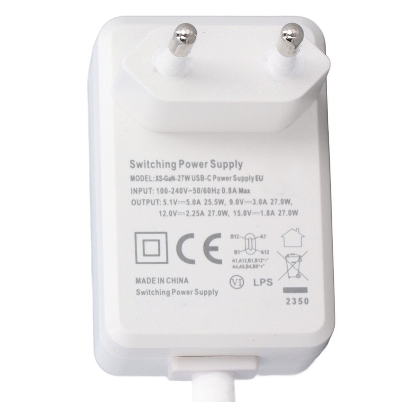 for Pi 5 Power Supply 5.1V 5A 27W PD USB