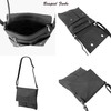 SH Kim G182 Real Leather Cross-Body Shoulder Bag with Grained