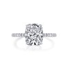 Bo.Dream 3ct Cushion Cut Cubic Zirconia CZ Platinum Plated Sterling