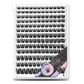Madam Fifi 156 PCS Lash Clusters – 8-14mm Mixed Lengths, Need Glue, Lightweight DIY Individual Lash Extensions, Soft & Comfortable False Eyelashes (Wispy-Mixed)