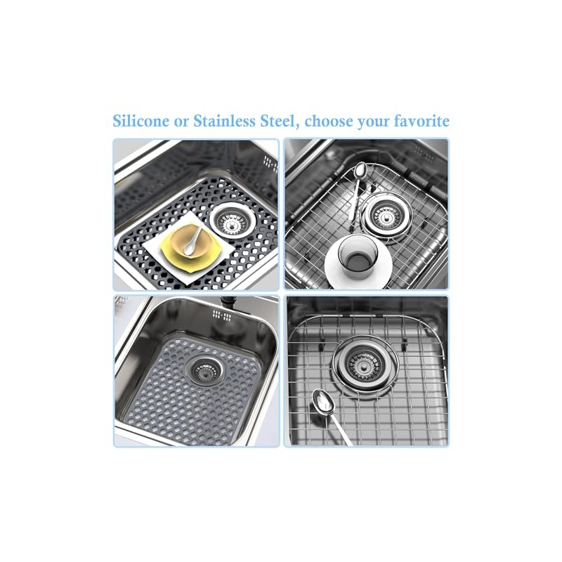 2 Pack Silicone Sink Protector for Kitchen Sink Bathroom, 13.58"