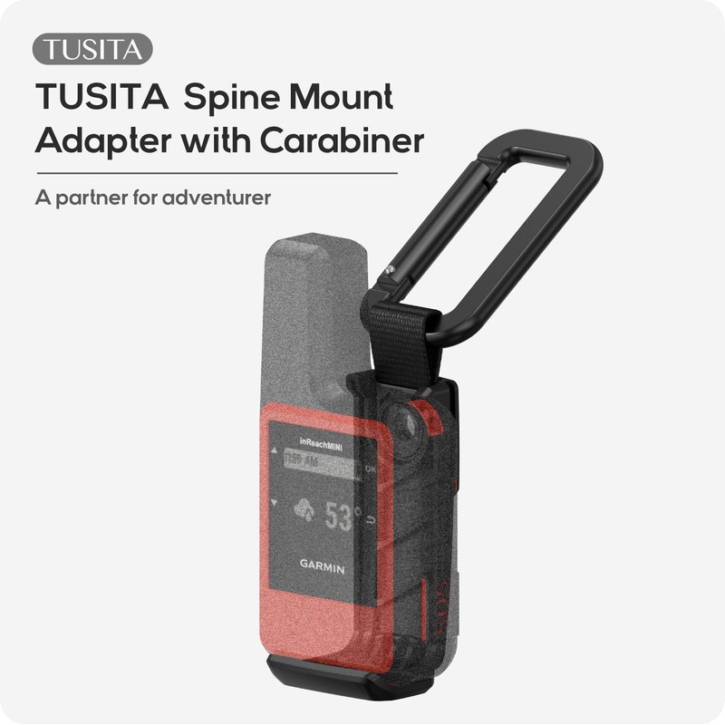 TUSITA Spine Mount Adapter with Carabiner Compatible with Garmin inReach