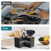 Suli Extra Large Kitchen Utensils Holder with 3 Compartments,Corner Utensil