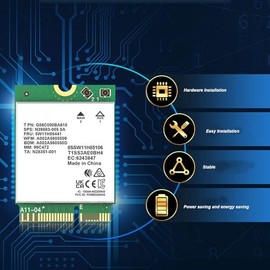 BE200NGW, Tarjeta de Red Inalámbrica Tri Banda WiFi 8774Mbps 5.4 para, Compatible con 10 11 Linux, para Computadoras Portátiles PC Industriales PC Todo en