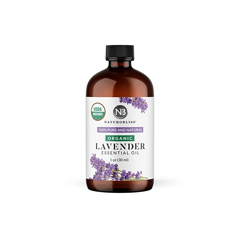 NaturoBliss Organic Lavender Essential Oil, 100% Pure Therapeutic Grade, Premium