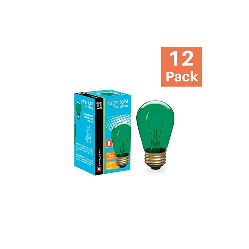 Incandescent S14 Edison Light Bulb, String Light Replacement, E26 Medium