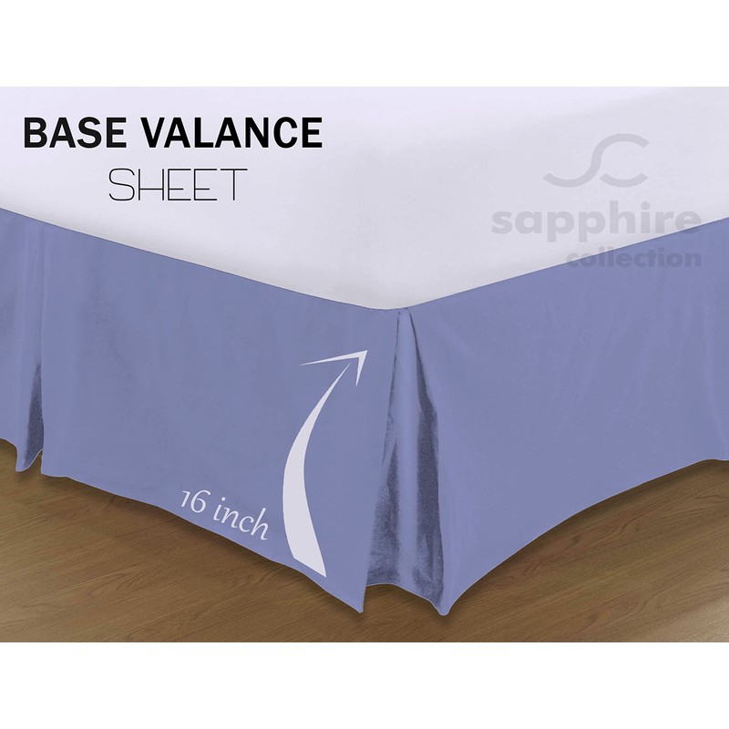Sapphire Collection PLAIN DYED POLY COTTON PLEATED PLATFORM BASE VALANCE