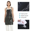 MIKI WELL PU Leather Waterproof Aprons Cross-Back Adjustable With Pockets
