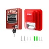 QWORK Wired Emergency Sound and Light Fire Alarm Station, 12