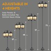 SAKSIAPRO 3-Head Solar Lamp Post Light, 73" Solar Lights Outdoor