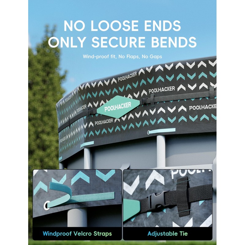 POOLHACKER 21FT Round Pool Cover, Pool Covers for Above Ground