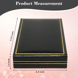 Novel Box Large Necklace Box with Gold Rim Pendant Display Case Jewelry Gift Box - Red 9"x 6-1/4"