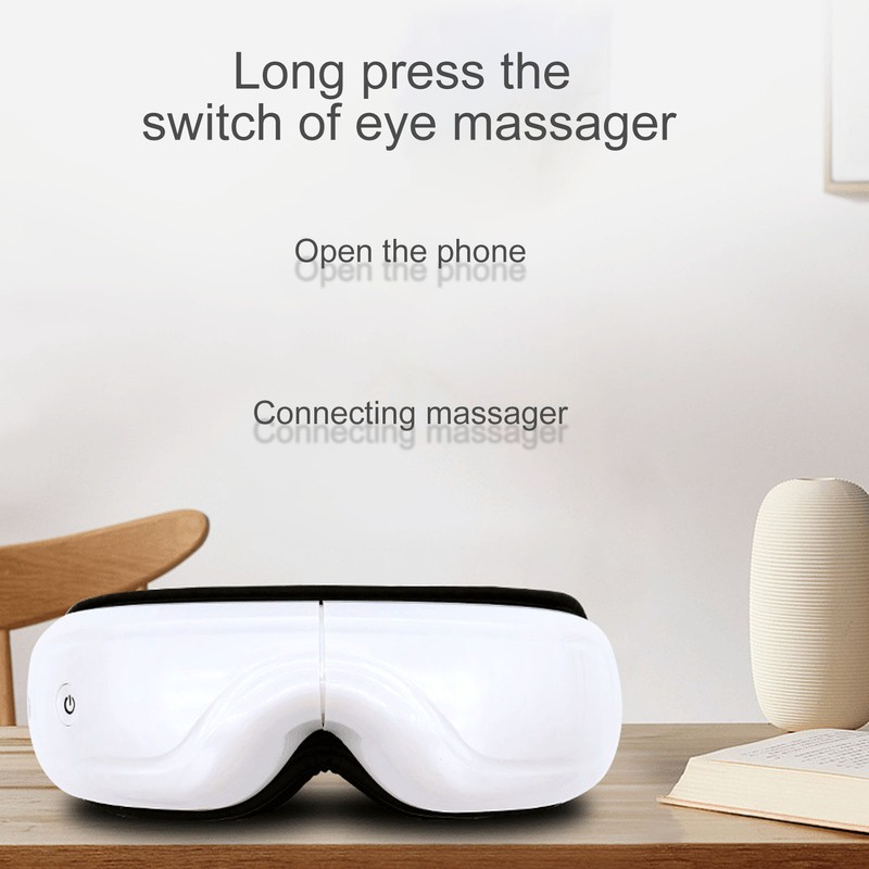 Eye Massager Double Gasbags Hot Compress 15 Mins Timing Vibration