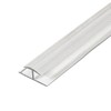 Outwater Plastic H Channel Fits Material 1/4 Inch Thick Clear