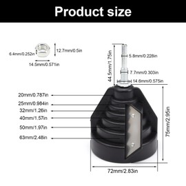 HERKINDNESS Pipe deburrer, plastic pipe chamfer tool for pipes with a diameter of 20/25/32/40/50/63 mm, PE/PVC/PPR pipes, hand deburrer, for household, construction site, garden