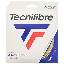 Tecnifibre X-One Biphase 1.18 Tennis String Set, Colors- Natural