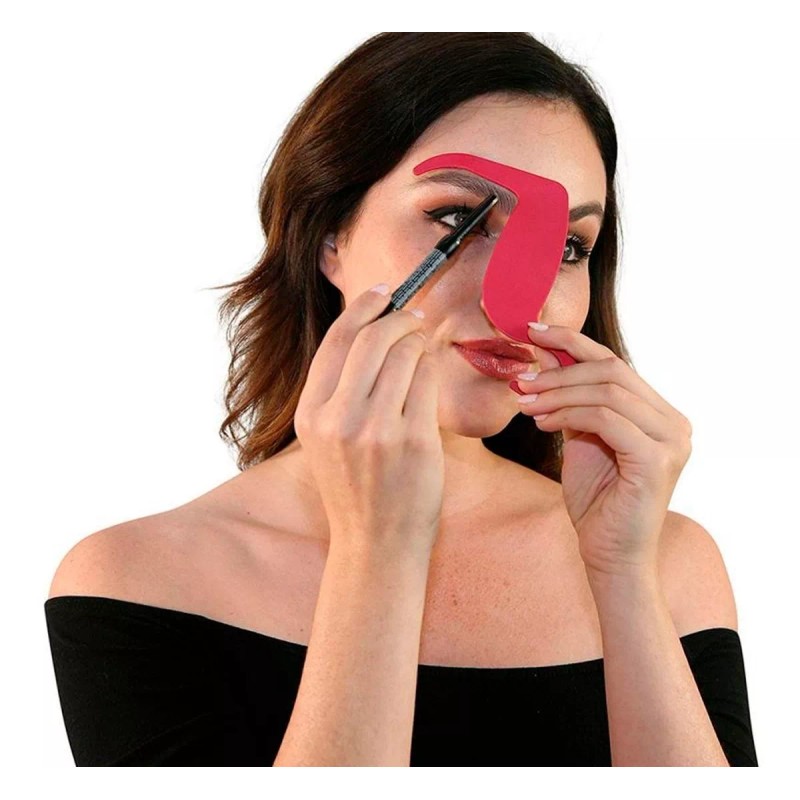 Universo en Linea Plantilla Aplicar Maquillaje Delineado Contorno Cejas F
